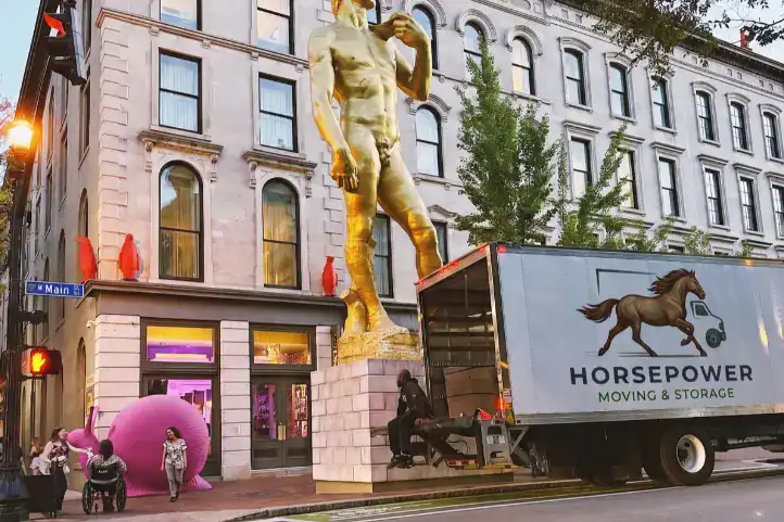 Horsepower Moving truck during a local move in Louisville, KY